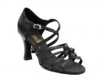 Dance shoes ladies black leather latin  van  